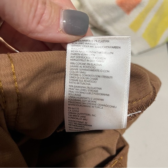 BDG Corduroy Flare Pants PJ Pants Size 26 Brown Boho - Picture 8 of 8